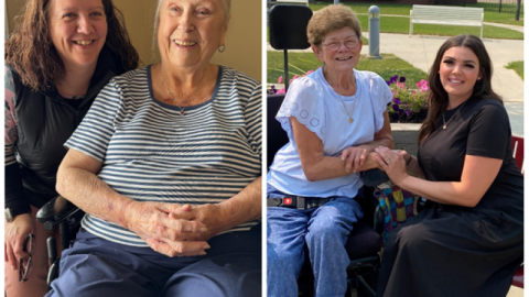 Lloydminster Short-Term Assessment and Treatment STAT team member Janise (far left) is pictured with client Brenda, who is grateful for the mental and emotional support she receives through the program and says STAT team members are like family